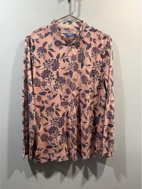 Womens d&co. Long Sleeves Floral Shirt Size US Large Multicolor